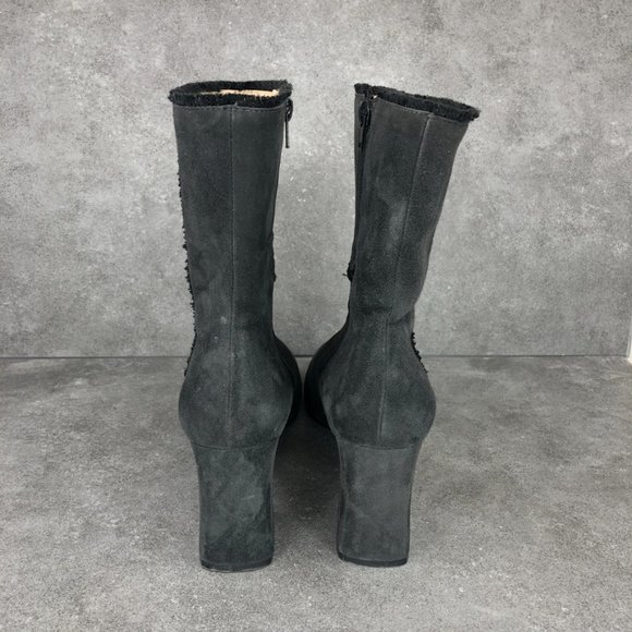 Ron White Perry Weatherproof Block Heel Suede Fringe Boot, EU 41 Women's 10 - Picture 4 of 9